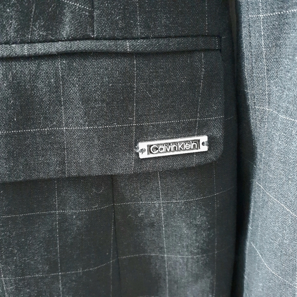 Calvin Klein Womens Suit Jacket Blazer Checked D - Picture 5 of 8